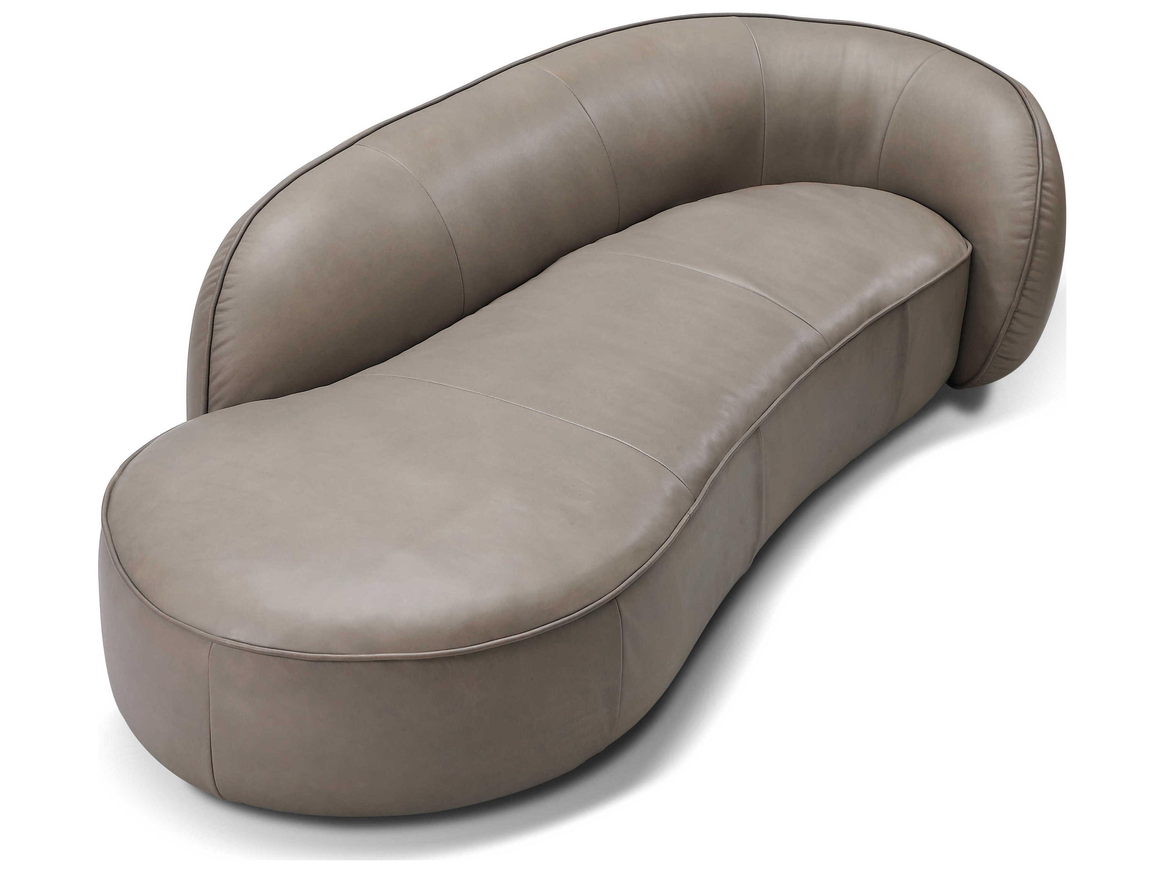 Zentique Nuvola Grey Leather Sofa