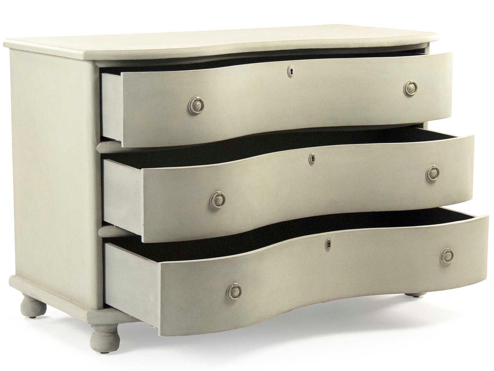 Zentique 3-Drawers Pine Wood Dresser