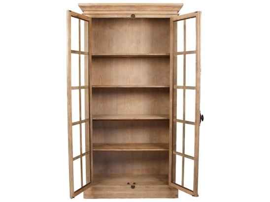 Zentique Marceline Oak Wood Display Cabinet