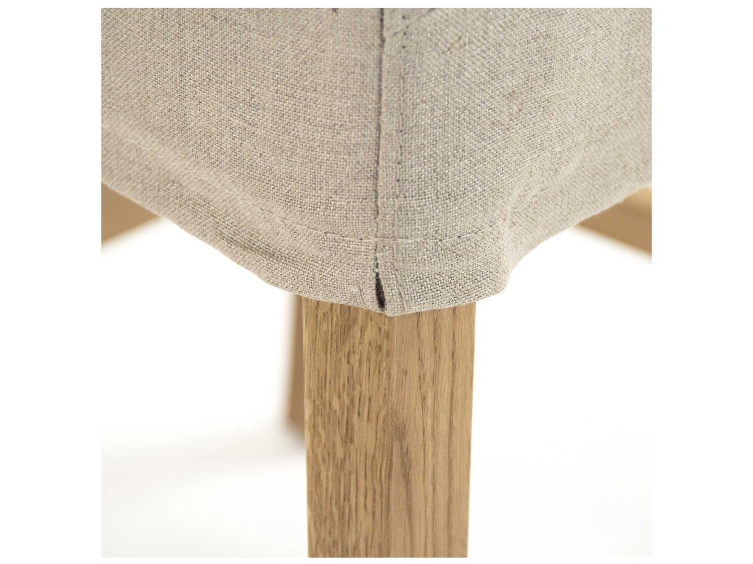 Zentique Avignon Upholstered Oak Wood Counter Stool
