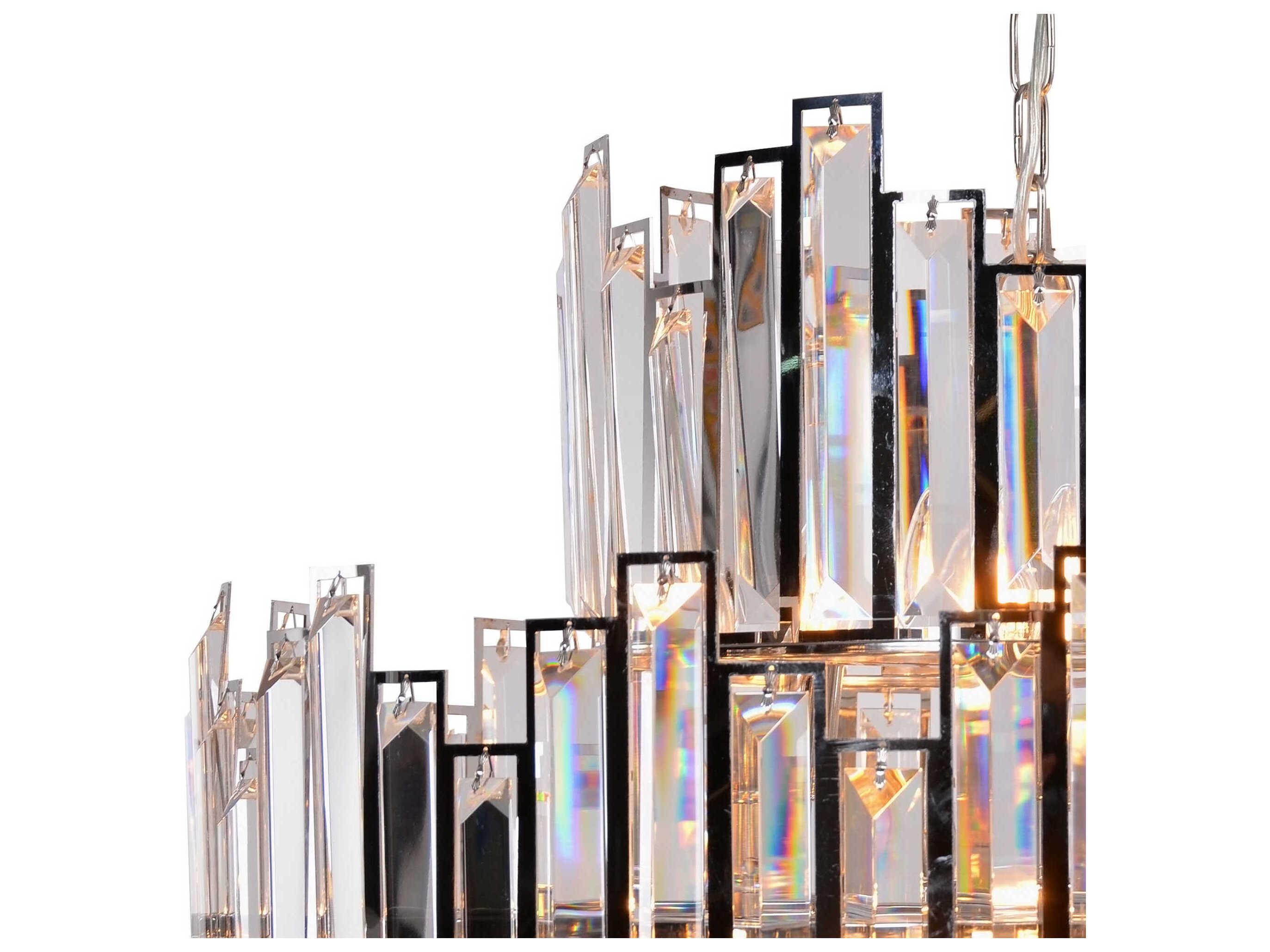 Zentique Abstract 14-Light Chrome Stainless Steel Crystal Chandelier