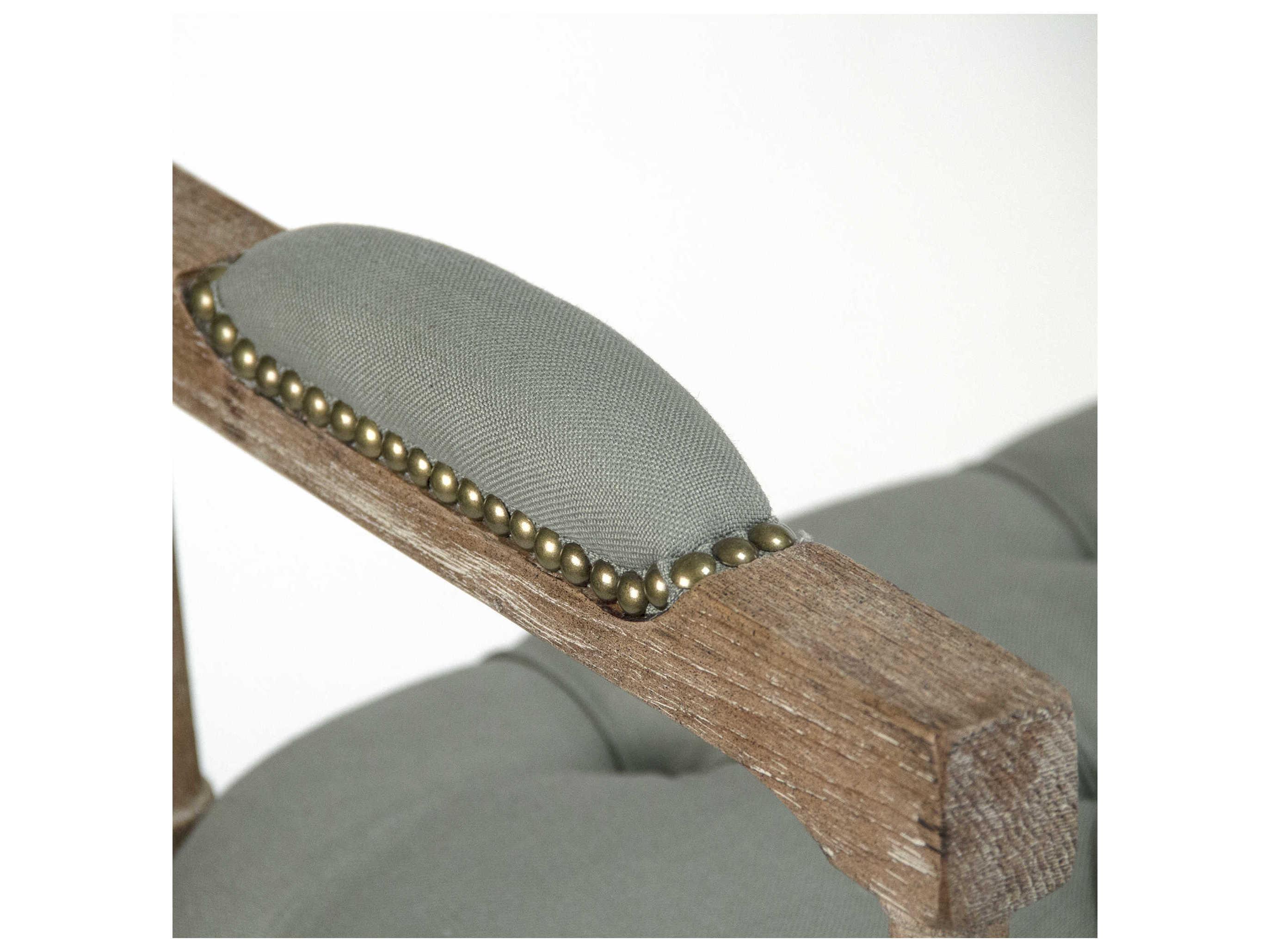 Zentique Sea Foam Green Linen Upholstered Accent Bench