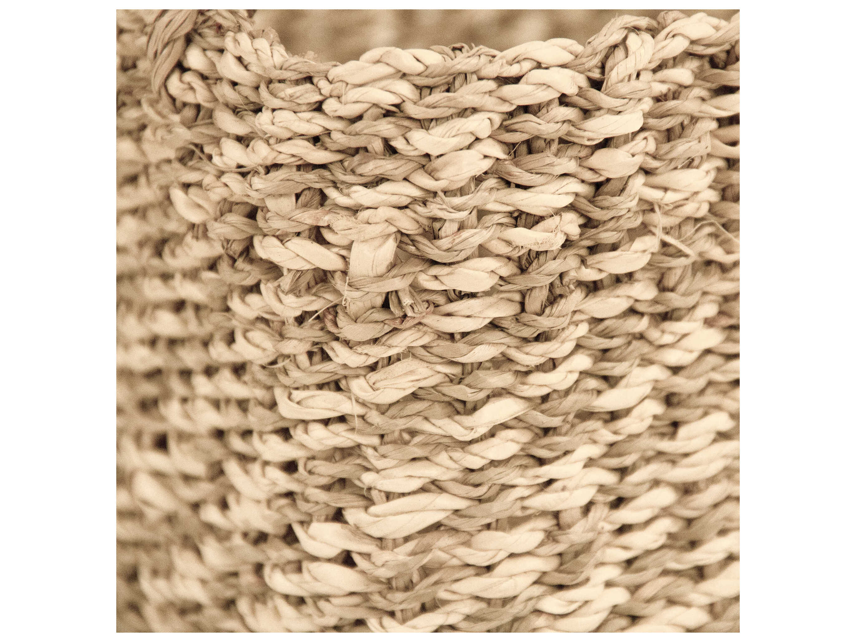 Zentique Woven Beige Brown Storage Bin Large