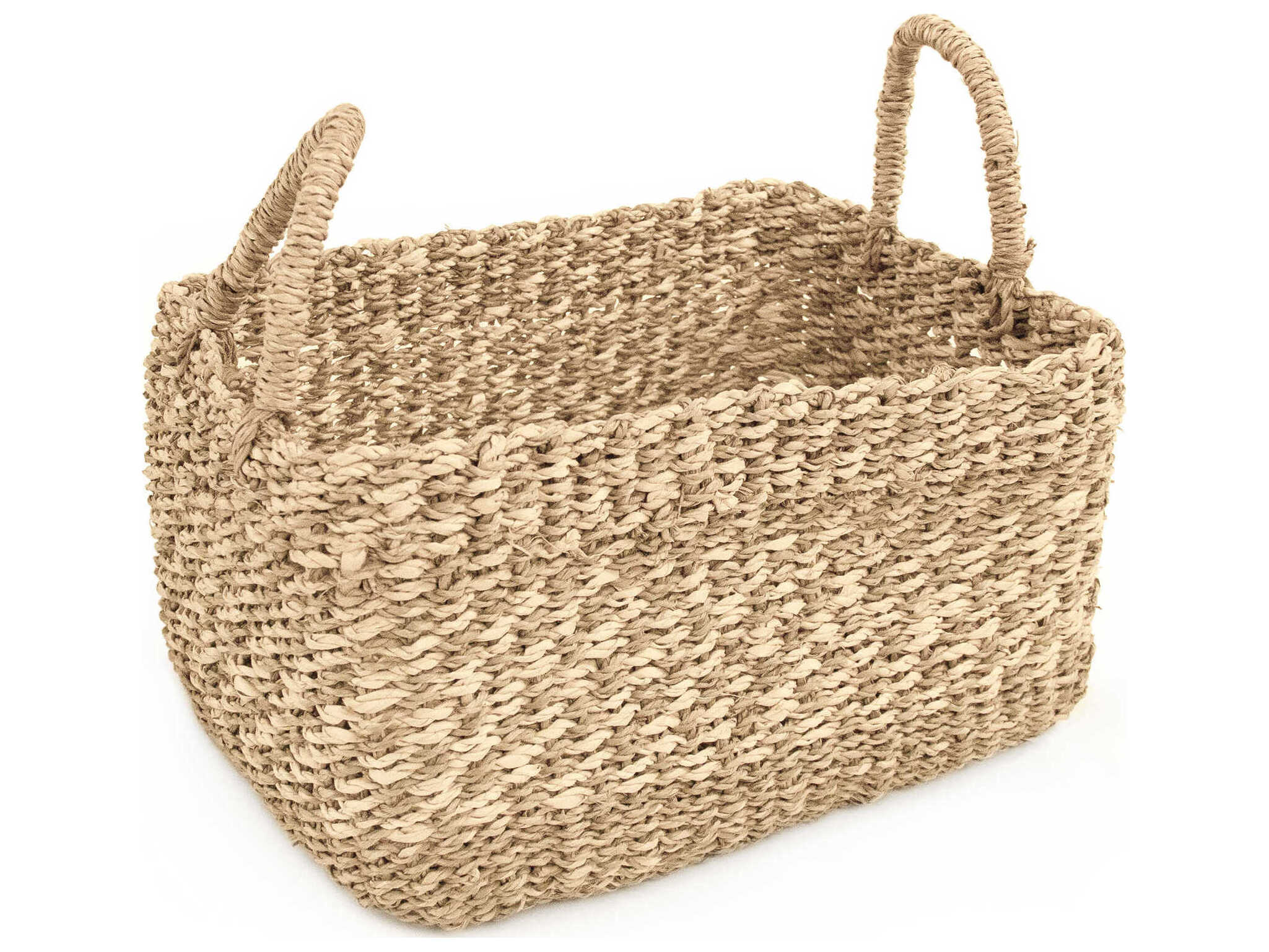 Zentique Woven Beige Brown Storage Bin Small