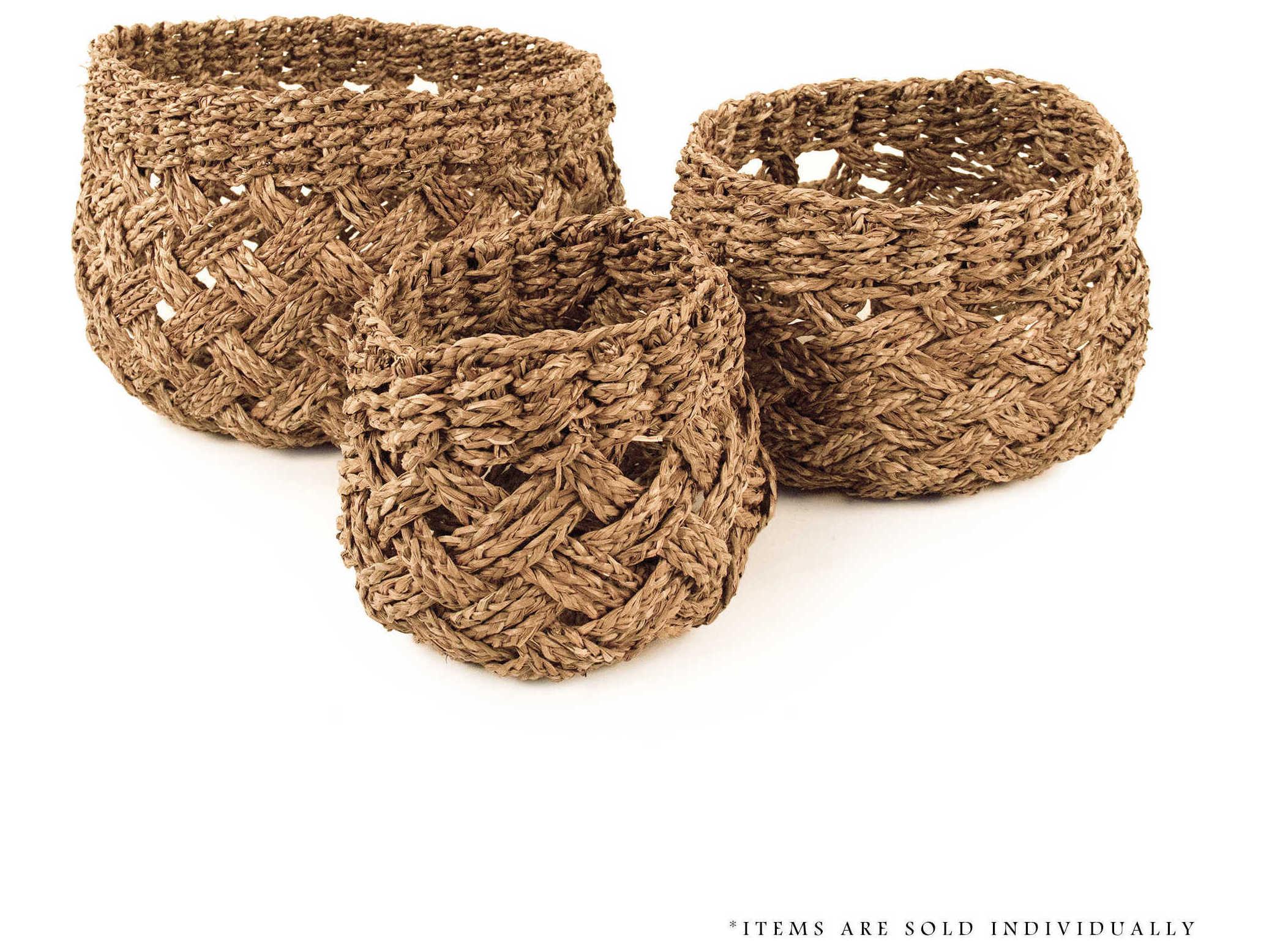 Zentique Woven Dark Brown Storage Bin Small