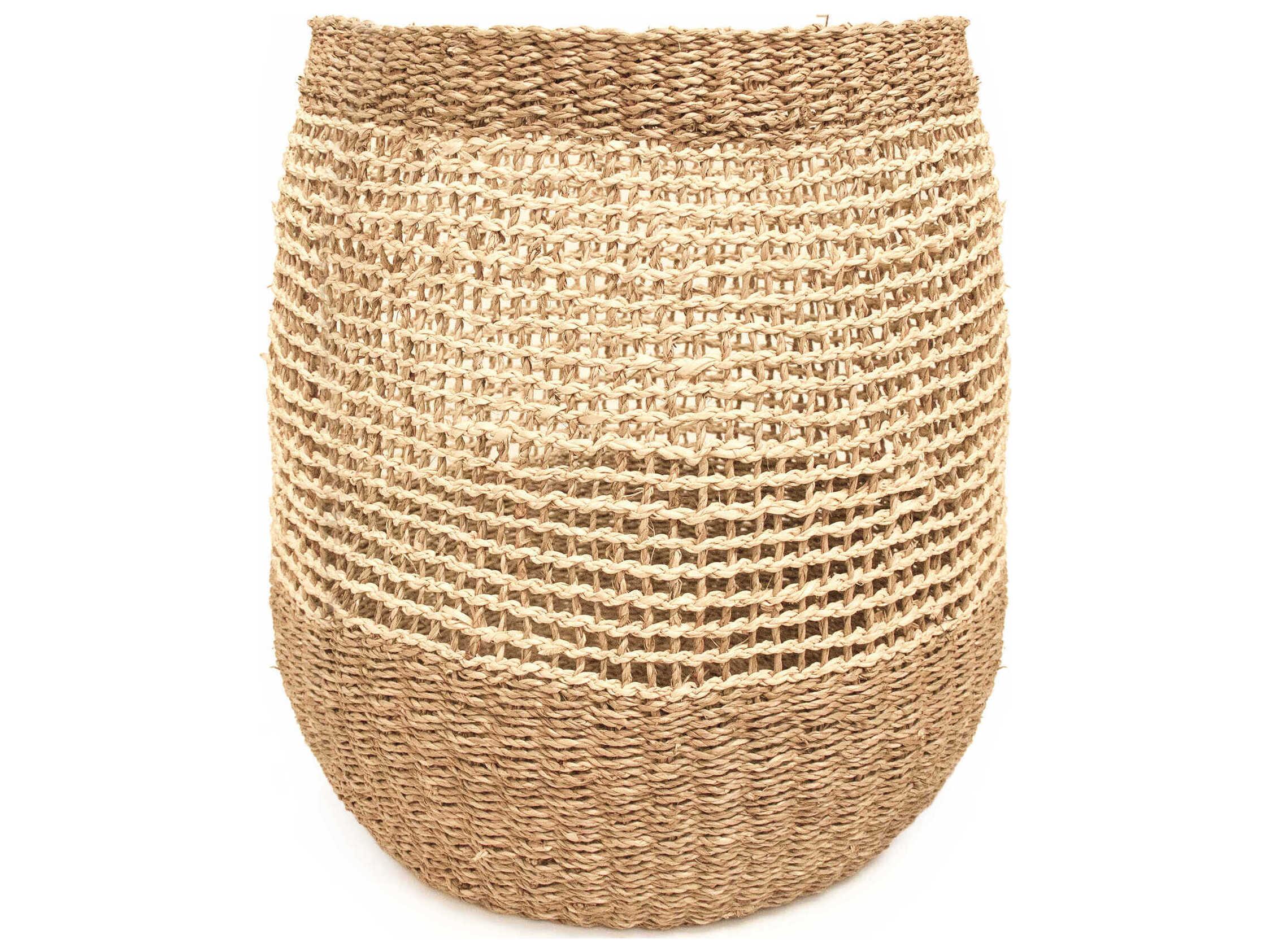Zentique Woven Beige Brown Storage Bin Large