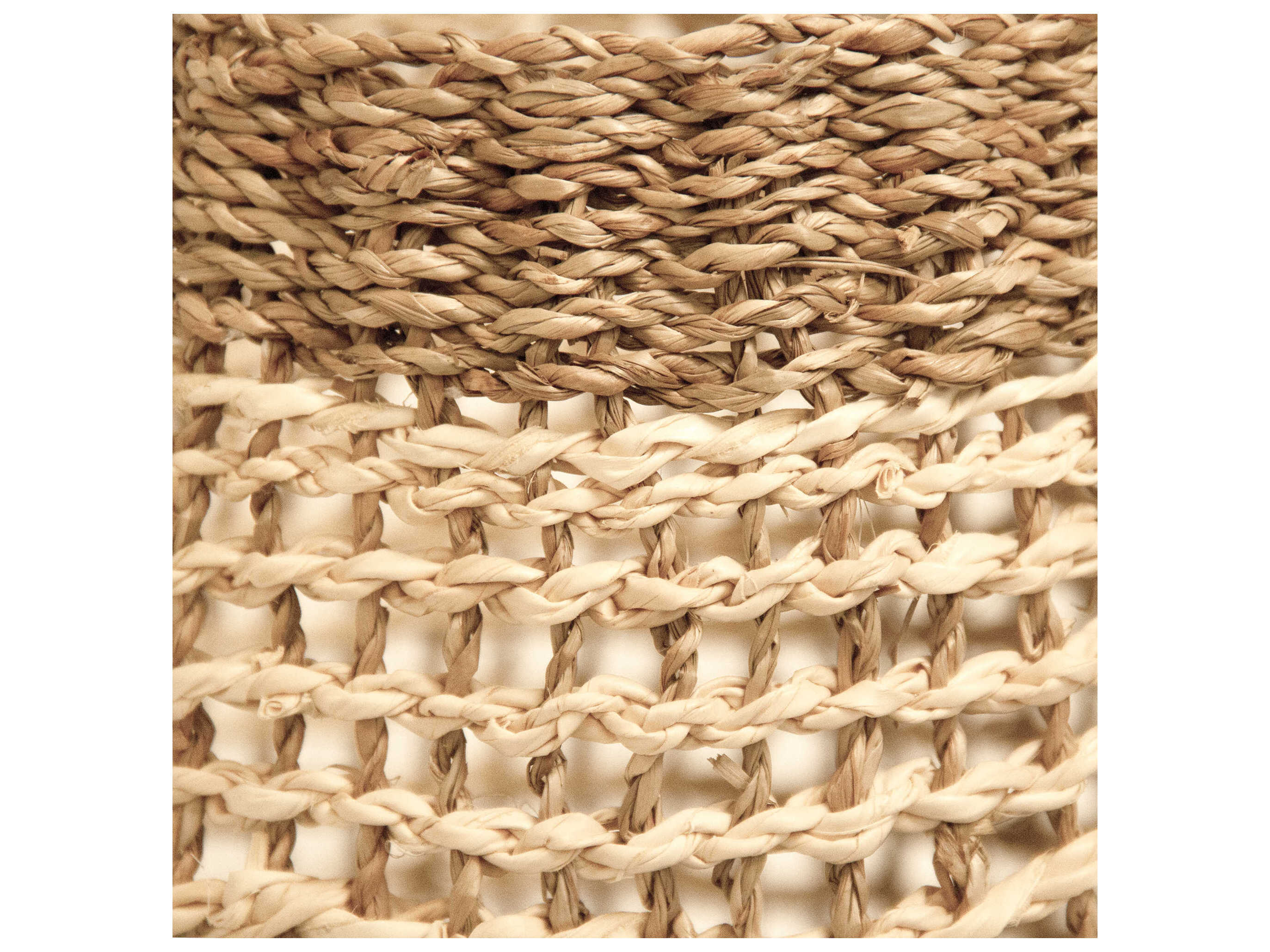 Zentique Woven Beige Brown Storage Bin Medium