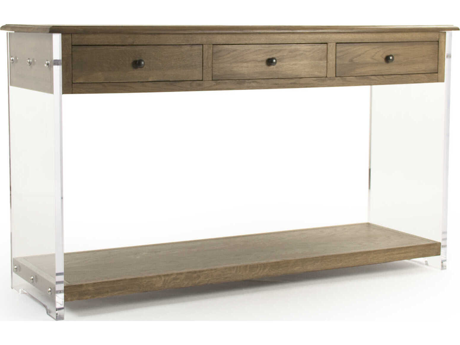 Zentique Talon Rectangular Wood Natural Dry clear Console Table