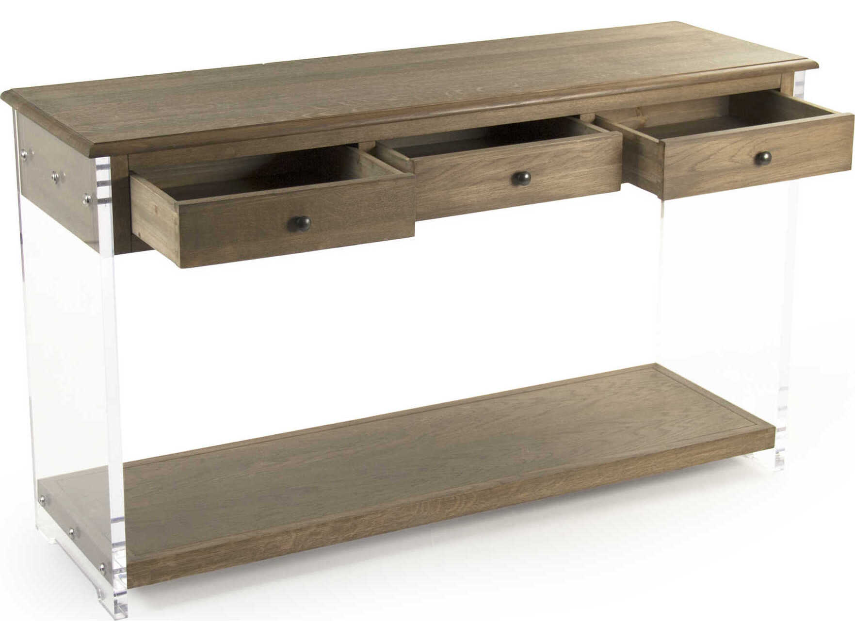 Zentique Talon Rectangular Wood Natural Dry clear Console Table