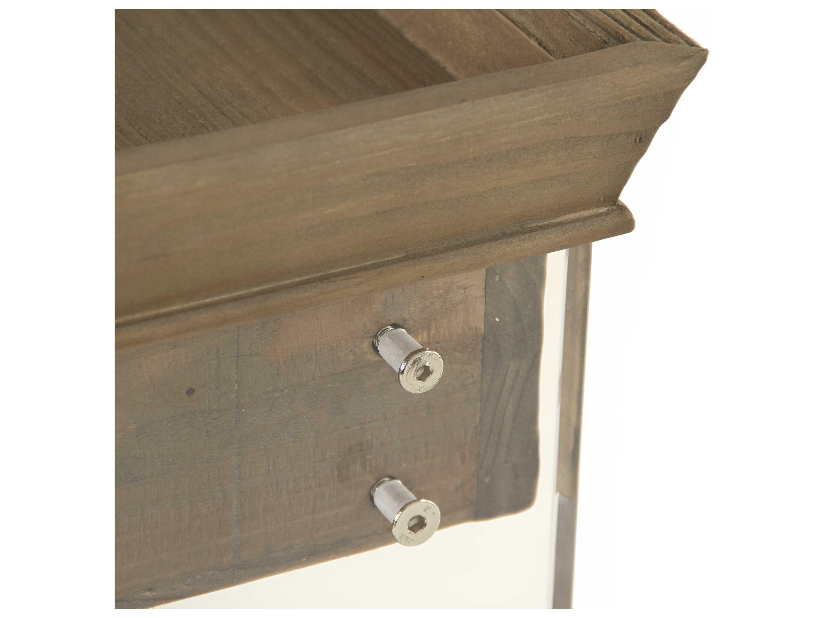 Zentique Charmain Rectangular Wood Natural Dry Console Table