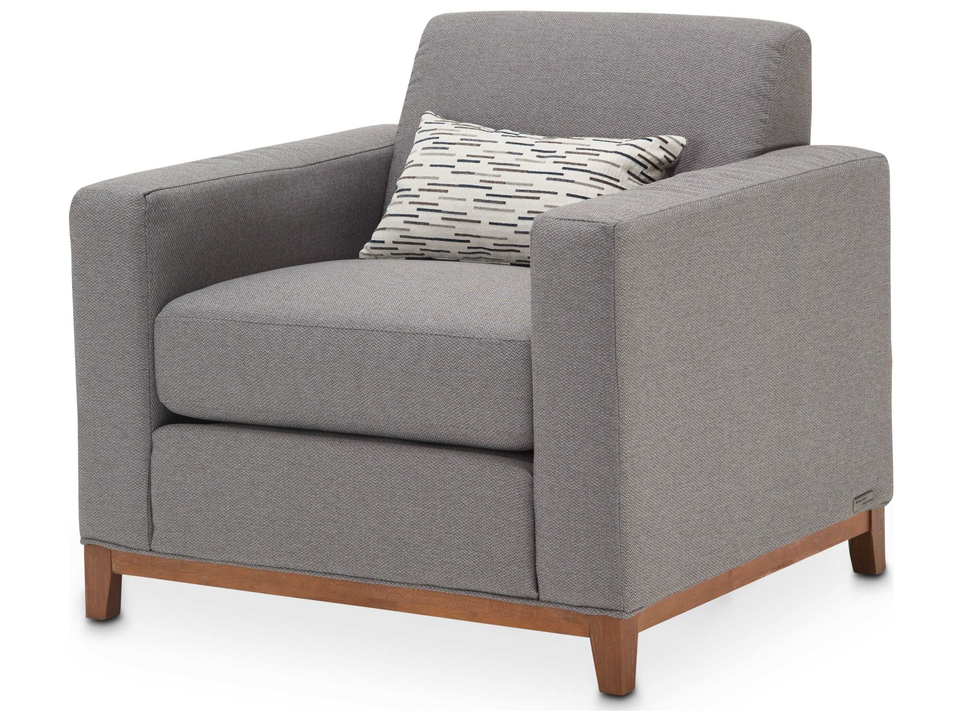 Michael Amini Brooklyn Walk Gray Accent Chair