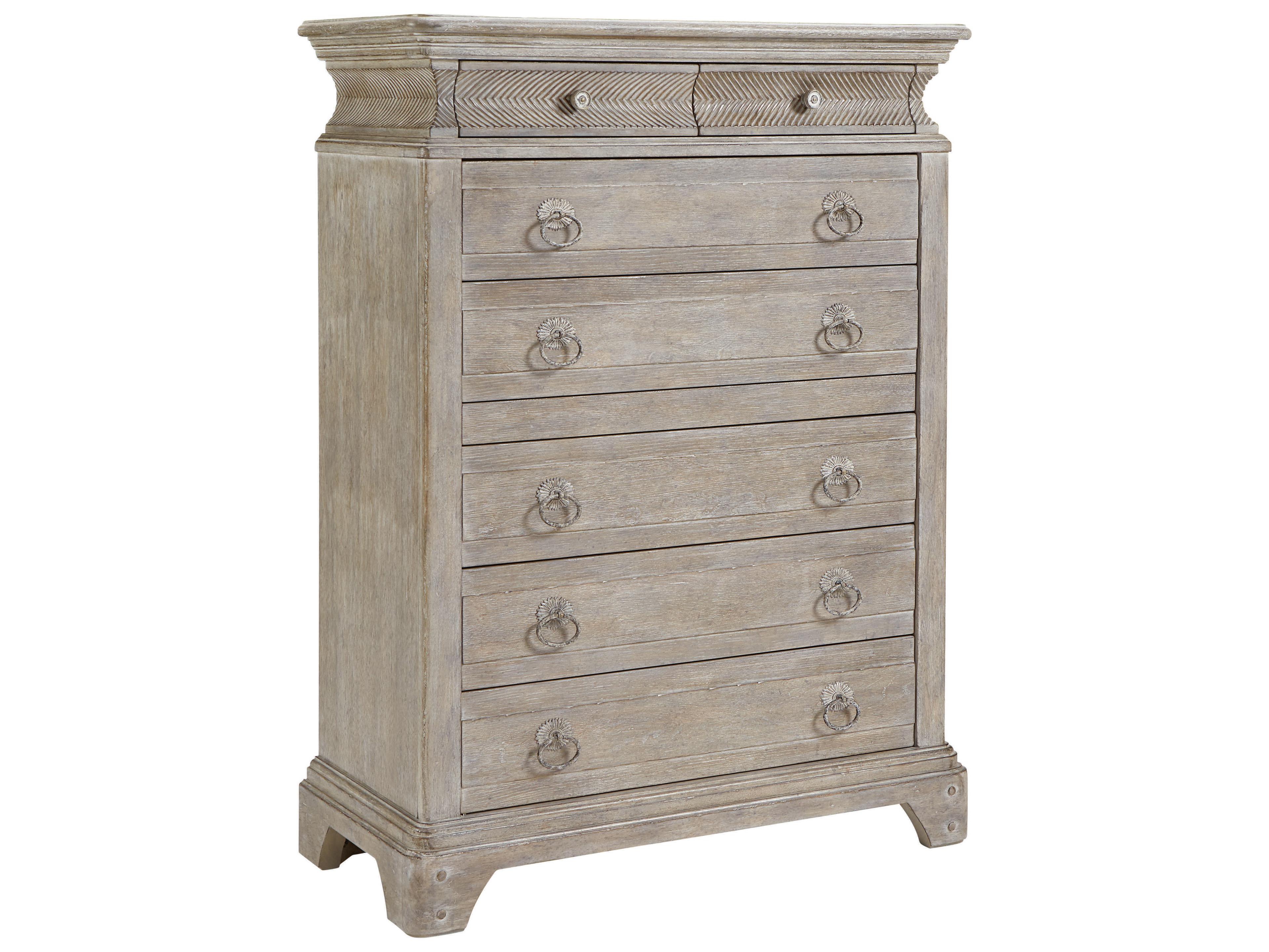 A.R.T. Furniture Summer Creek 7-Drawers Scrubbed Oak Beige Wood Accent Chest