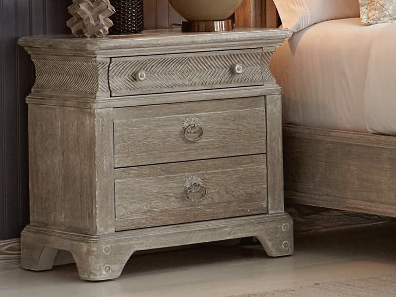 A.R.T. Furniture Summer Creek Light Keeper's 3-Drawers Beige Oak Wood Chest Nightstand