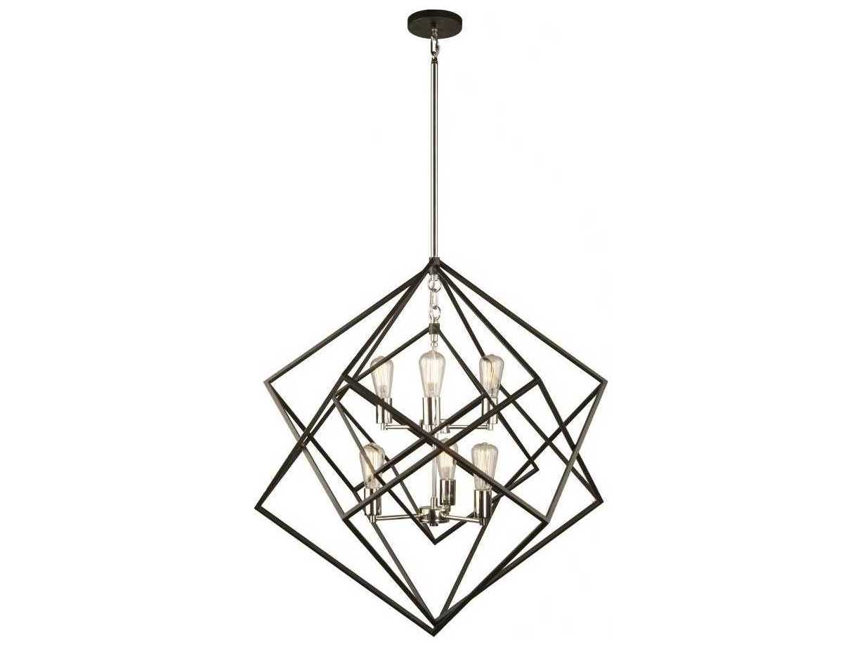 Artcraft Artistry 6-Light Polished Nickel LED Geometric Chandelier