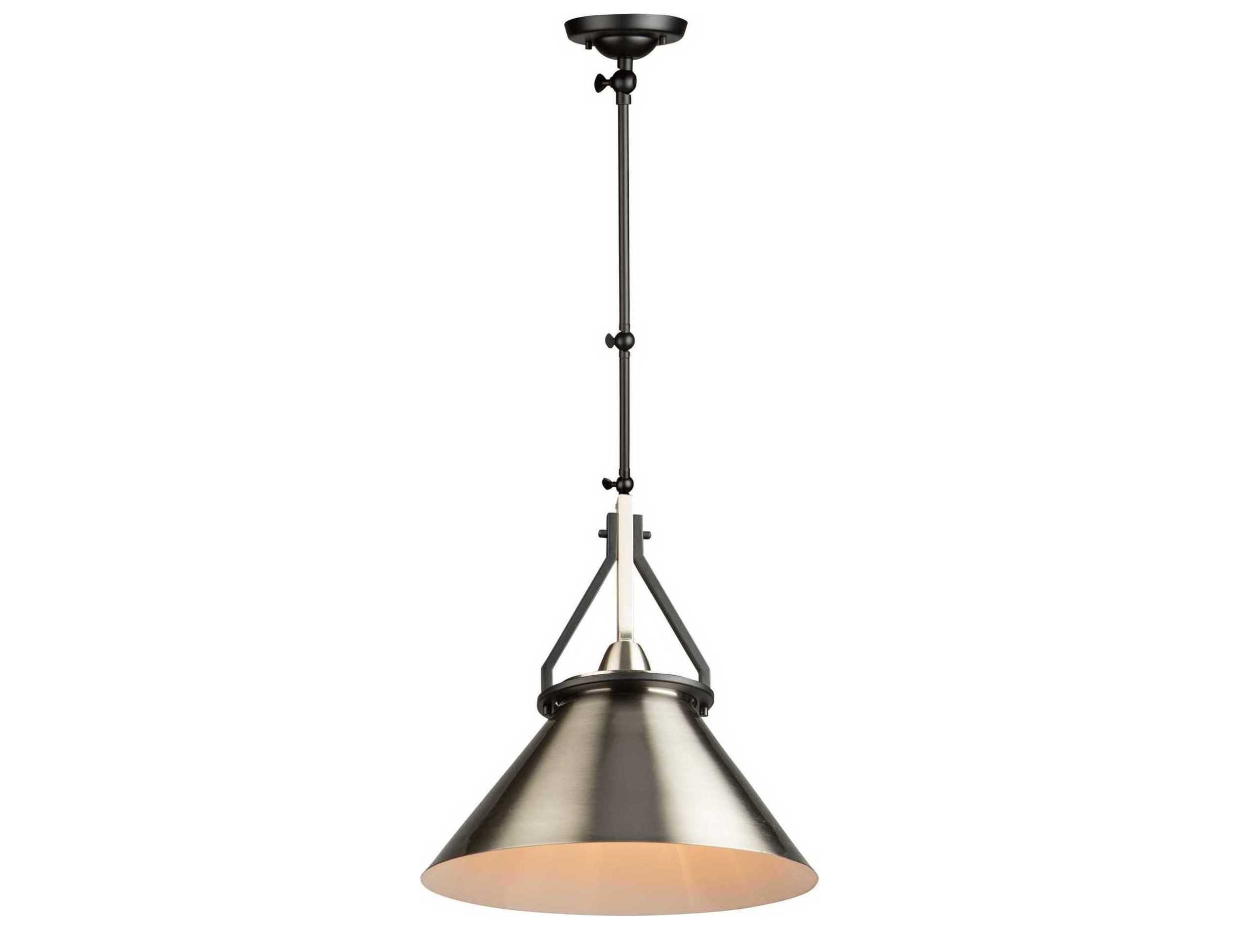 Artcraft Brydon 1-Light Black And Brushed Nickel LED Empire Round Pendant
