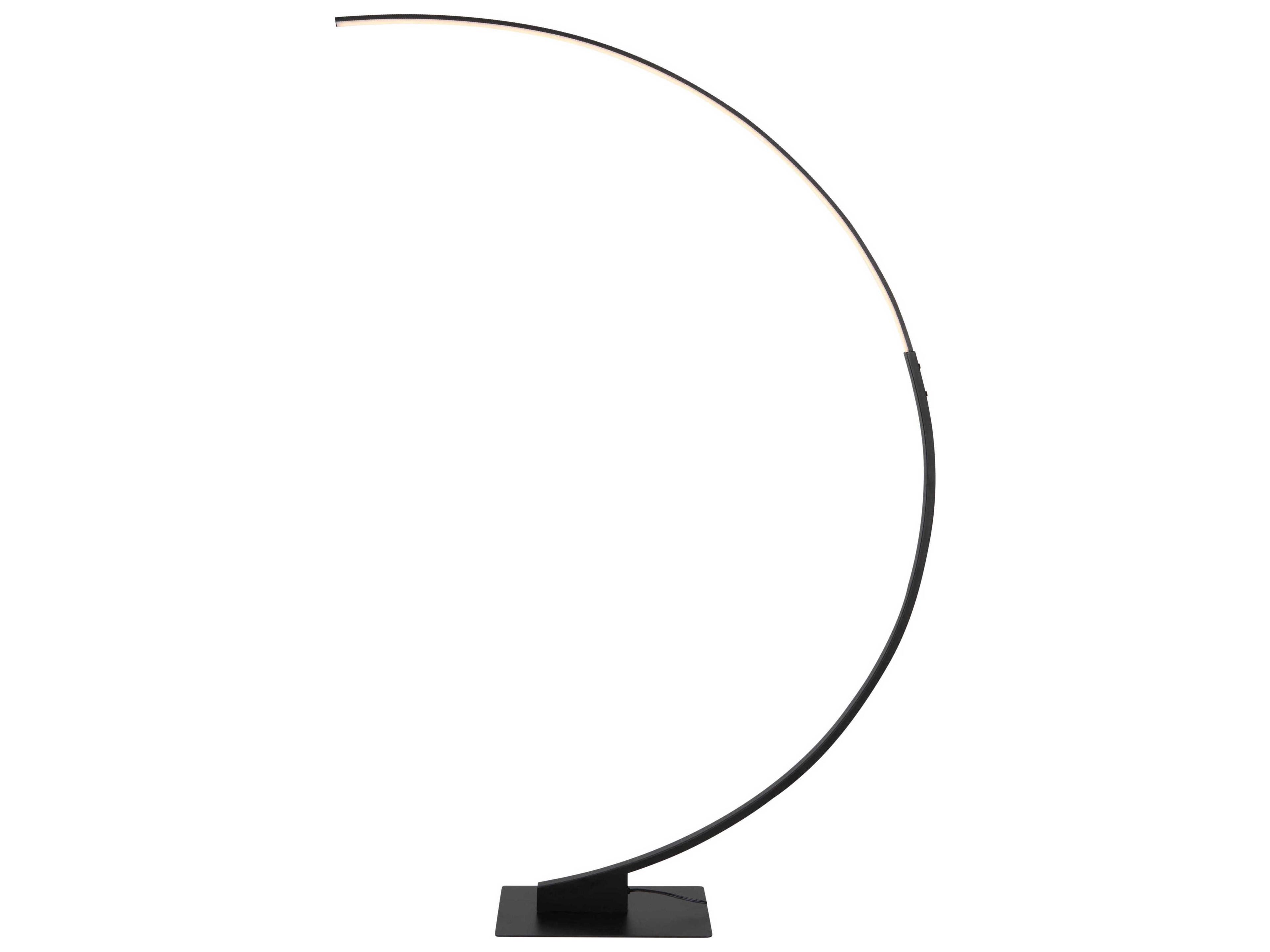 Artcraft Cortina Matte Black LED Floor Lamp