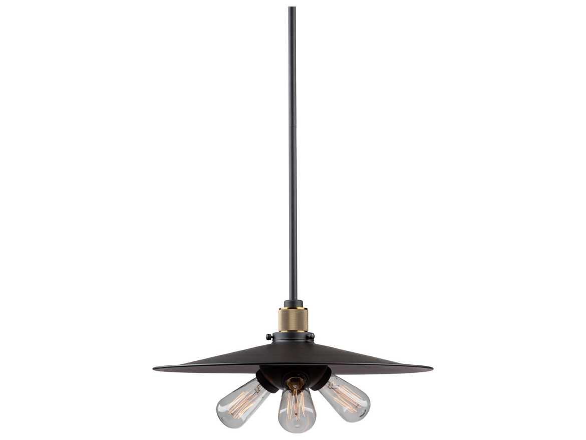 Artcraft Jersey 3-Light Vintage Brass LED Round Pendant