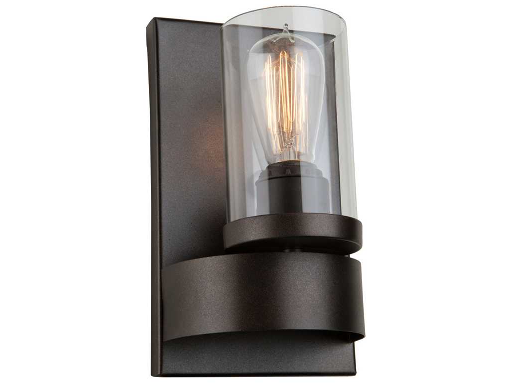 Artcraft Melno Park 1-Light Oil Rubbed Bronze Glass Wall Sconce