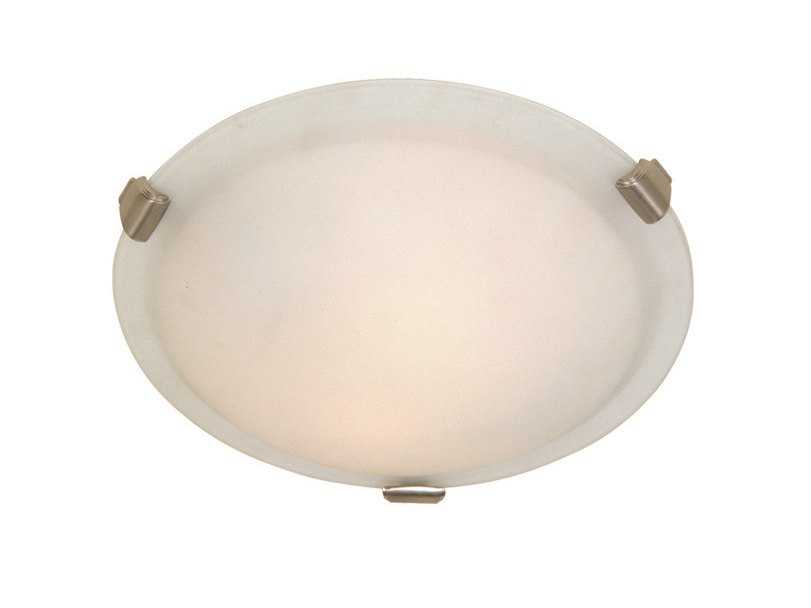 Artcraft Flush Mount 3-Light Chrome Bronze Glass LED Geometric Round