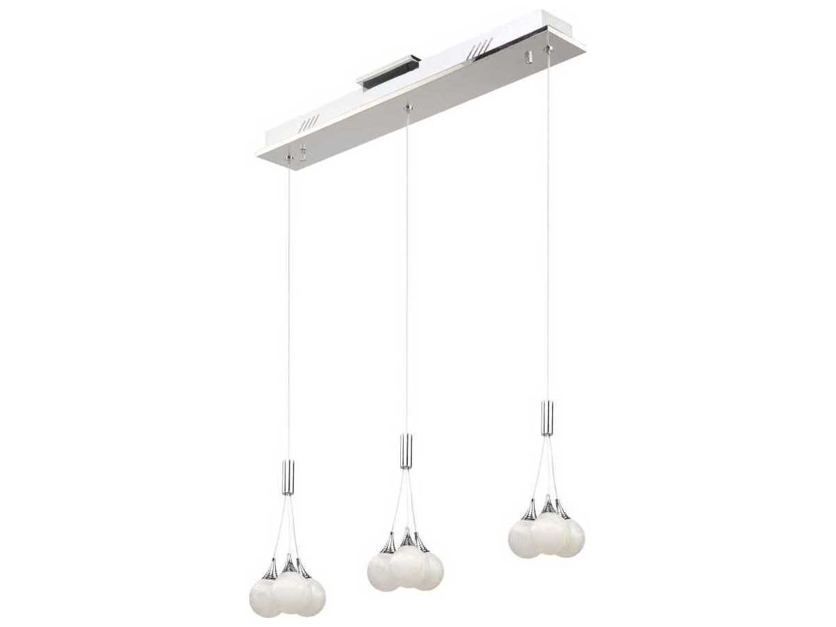 Artcraft Odyssey 12-Light Chrome Crystal Glass Globe Island Pendant