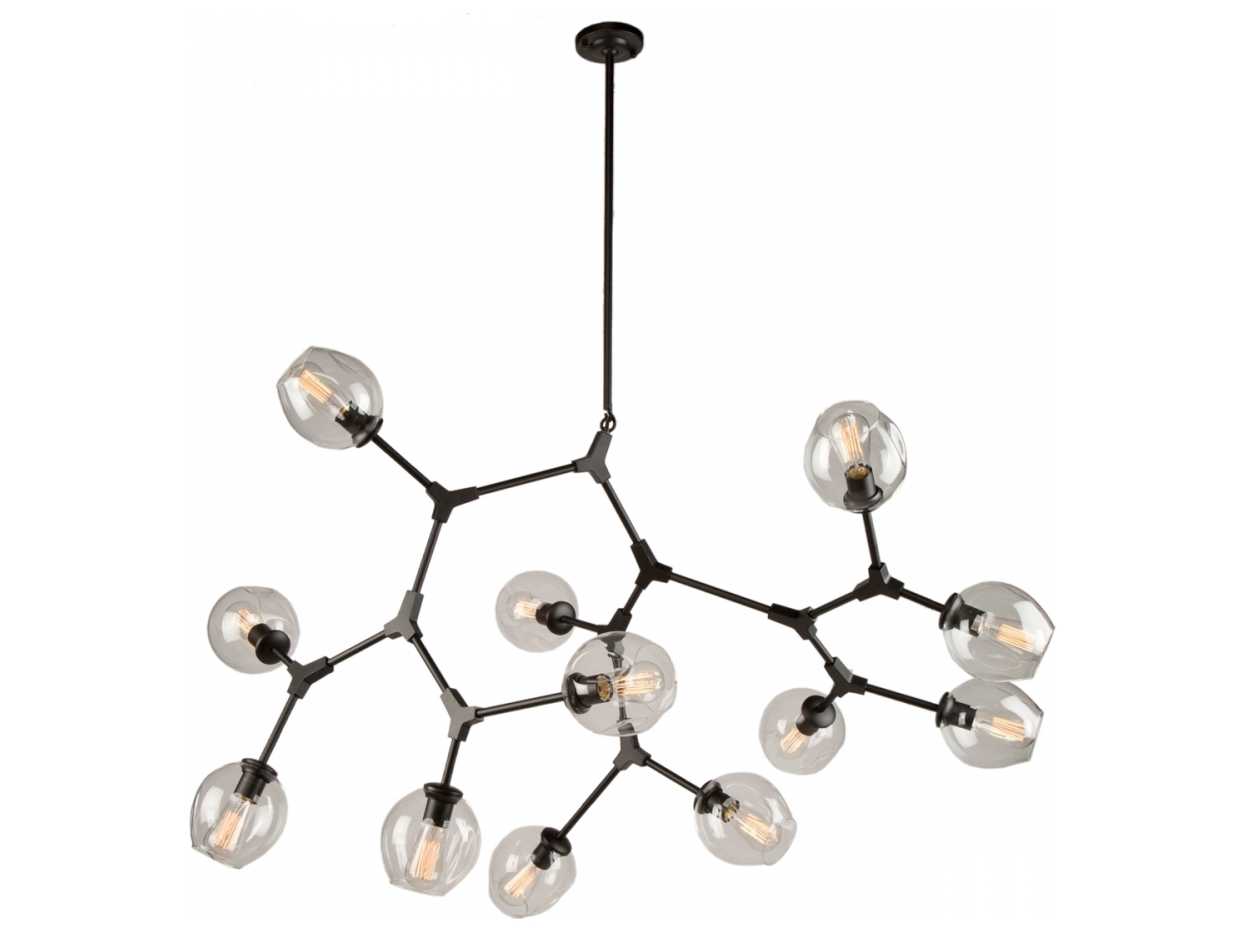 Artcraft Organic Black LED Geometric Chandelier