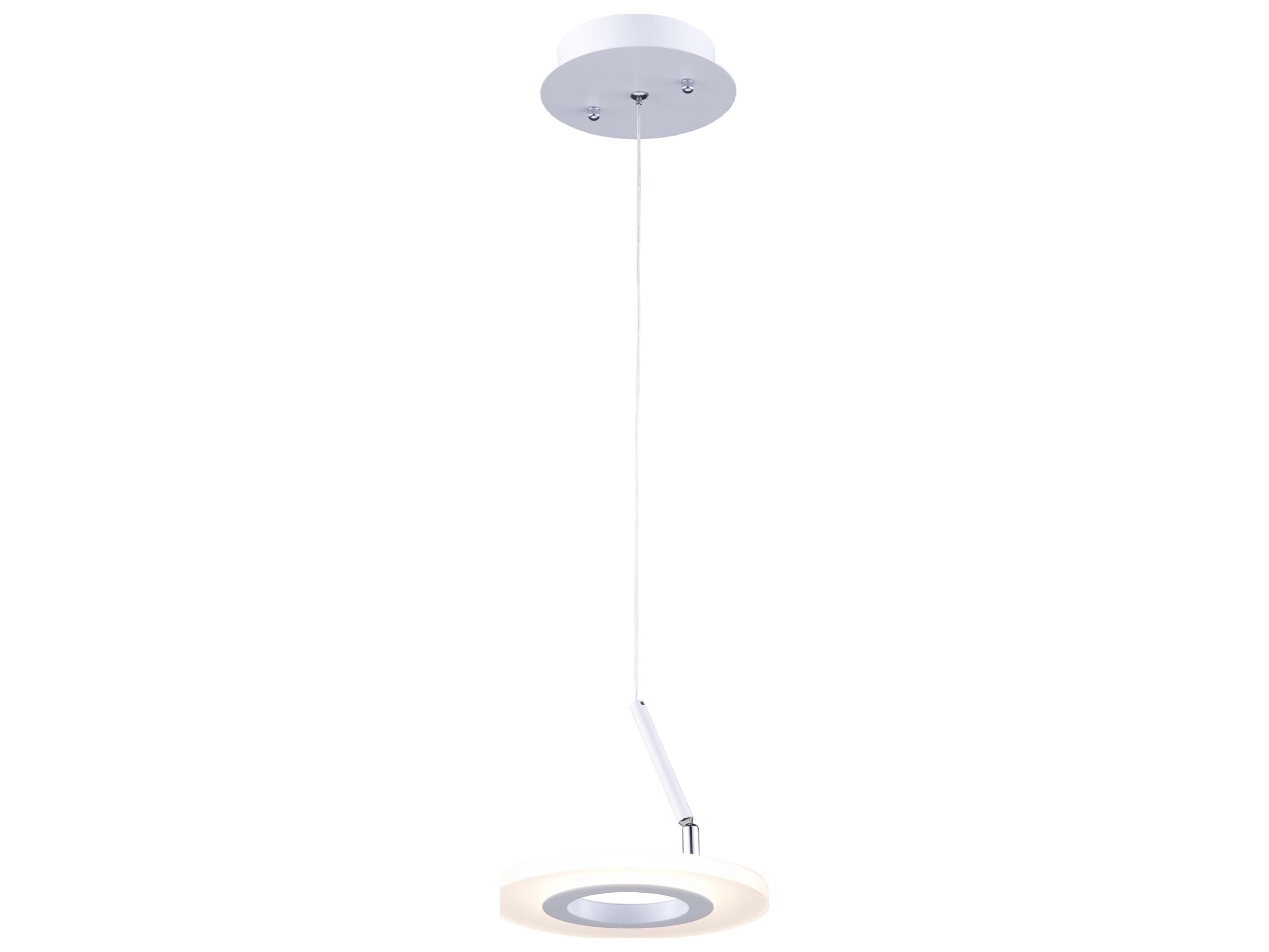 Artcraft Phoenix 1-Light White LED Geometric Round Mini Pendant