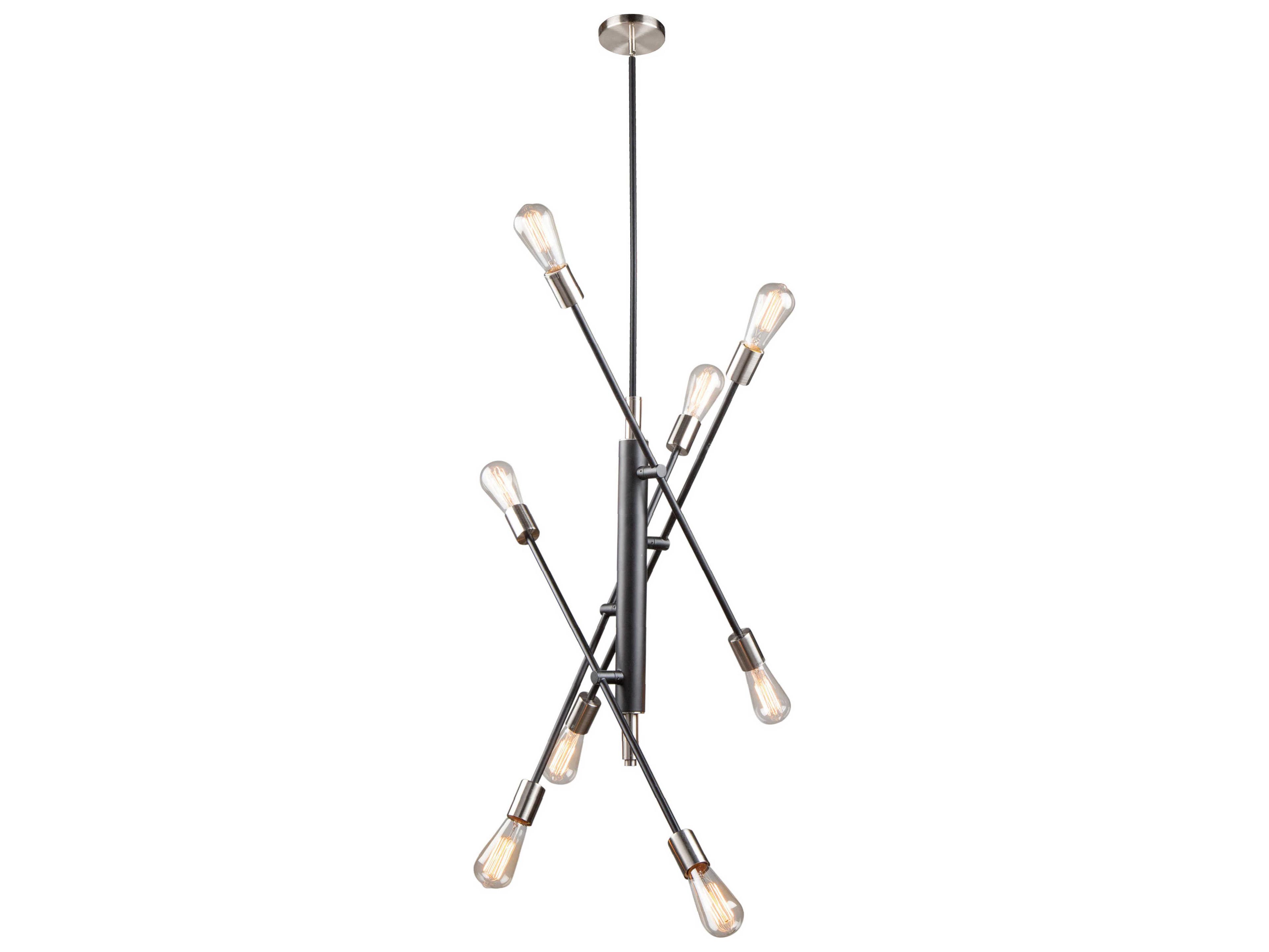 Artcraft Truro 8-Light Black Brushed Nickel LED Chandelier