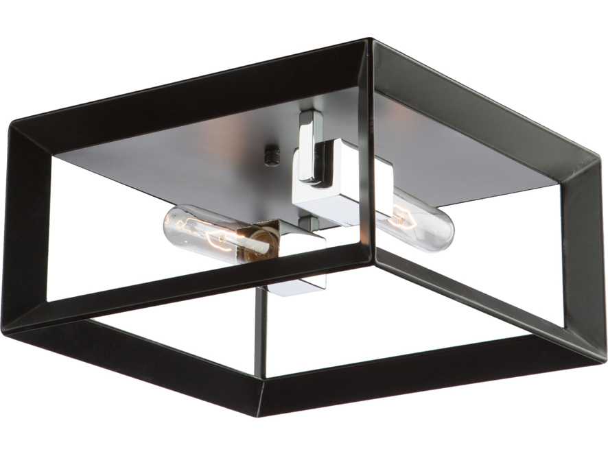 Artcraft Vineyard 2-Light Black Chrome LED Geometric Flush Mount