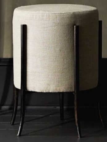 Arteriors Home Barry Dixon Natural White Upholstered Ottoman