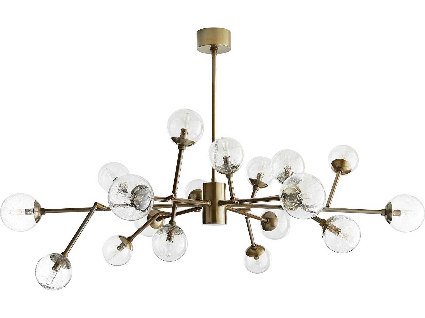 Arteriors Home Dallas  18-Light Vintage Brass Globe Chandelier