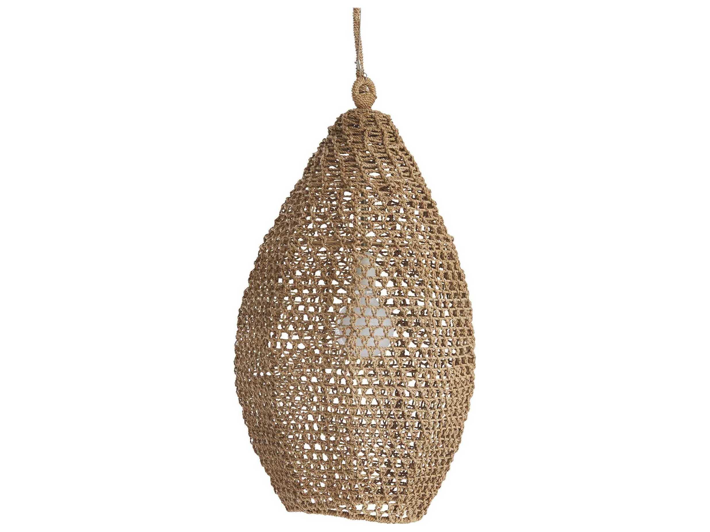 Arteriors Home Evers 1-Light Natural Wood Bell Pendant