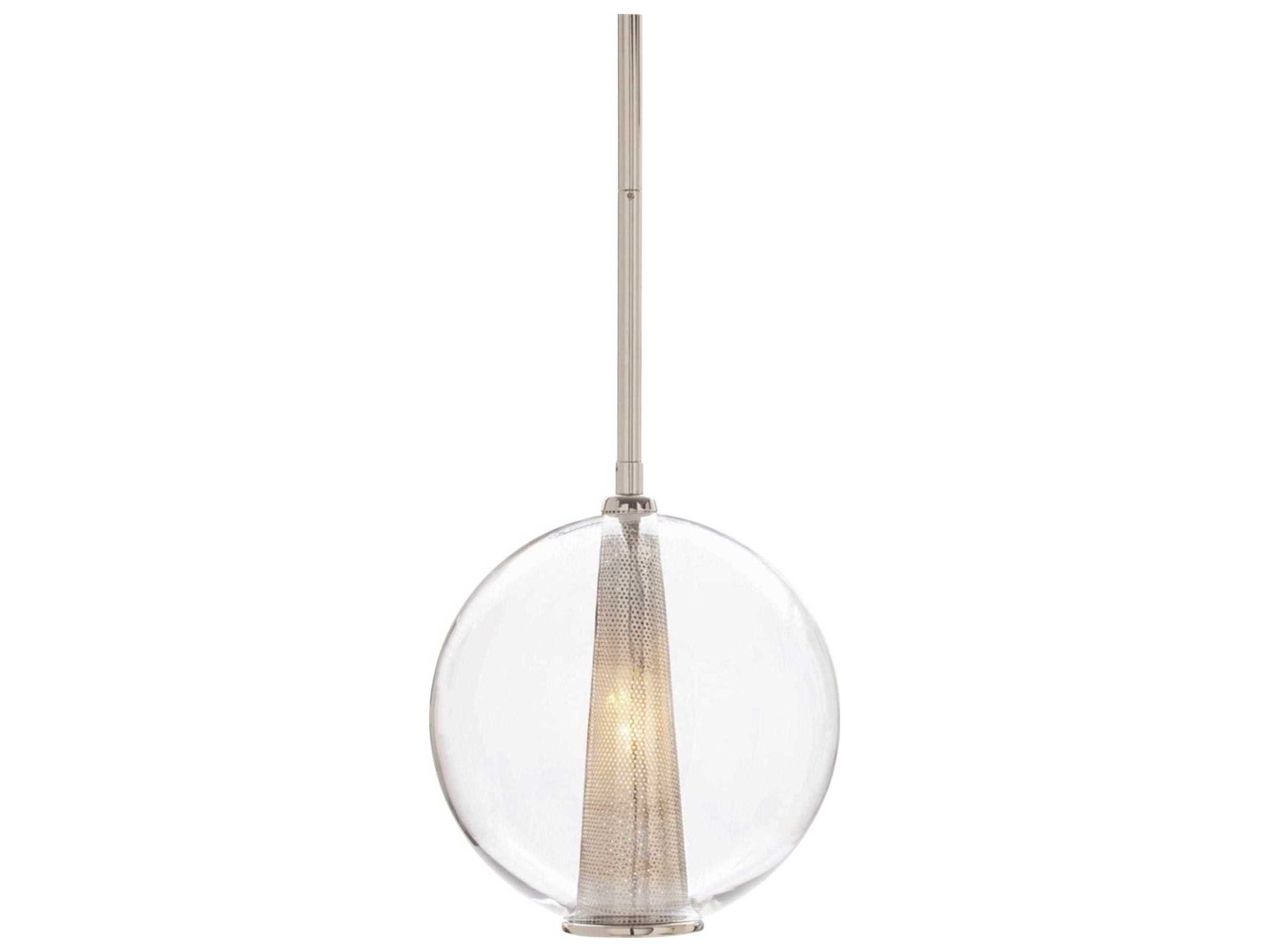 Arteriors Home Laura Kirar 1-Light Clear Nickel Glass Globe Linear Mini Pendant