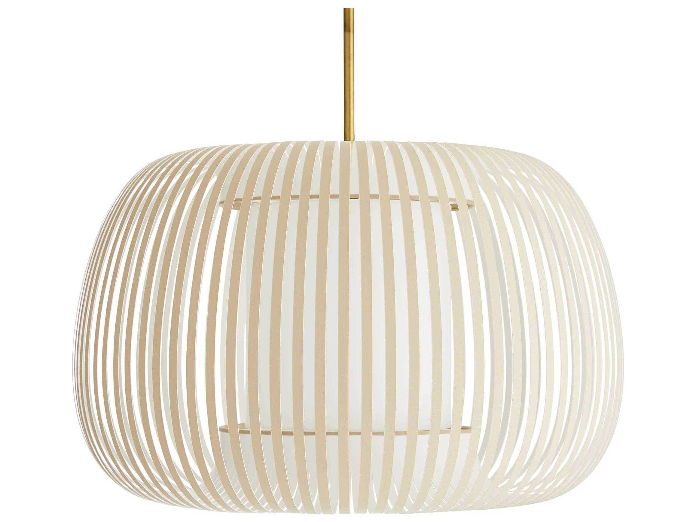 Arteriors Home Mia 1-Light Beige Off White Drum Linear Pendant