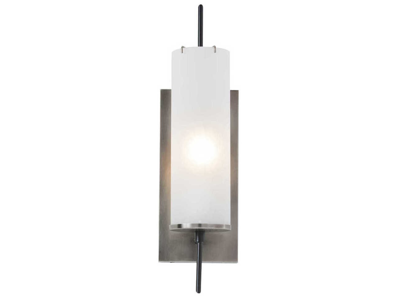 Arteriors Home Stefan 1-Light Vintage Silver With Frosted Glass Wall Sconce