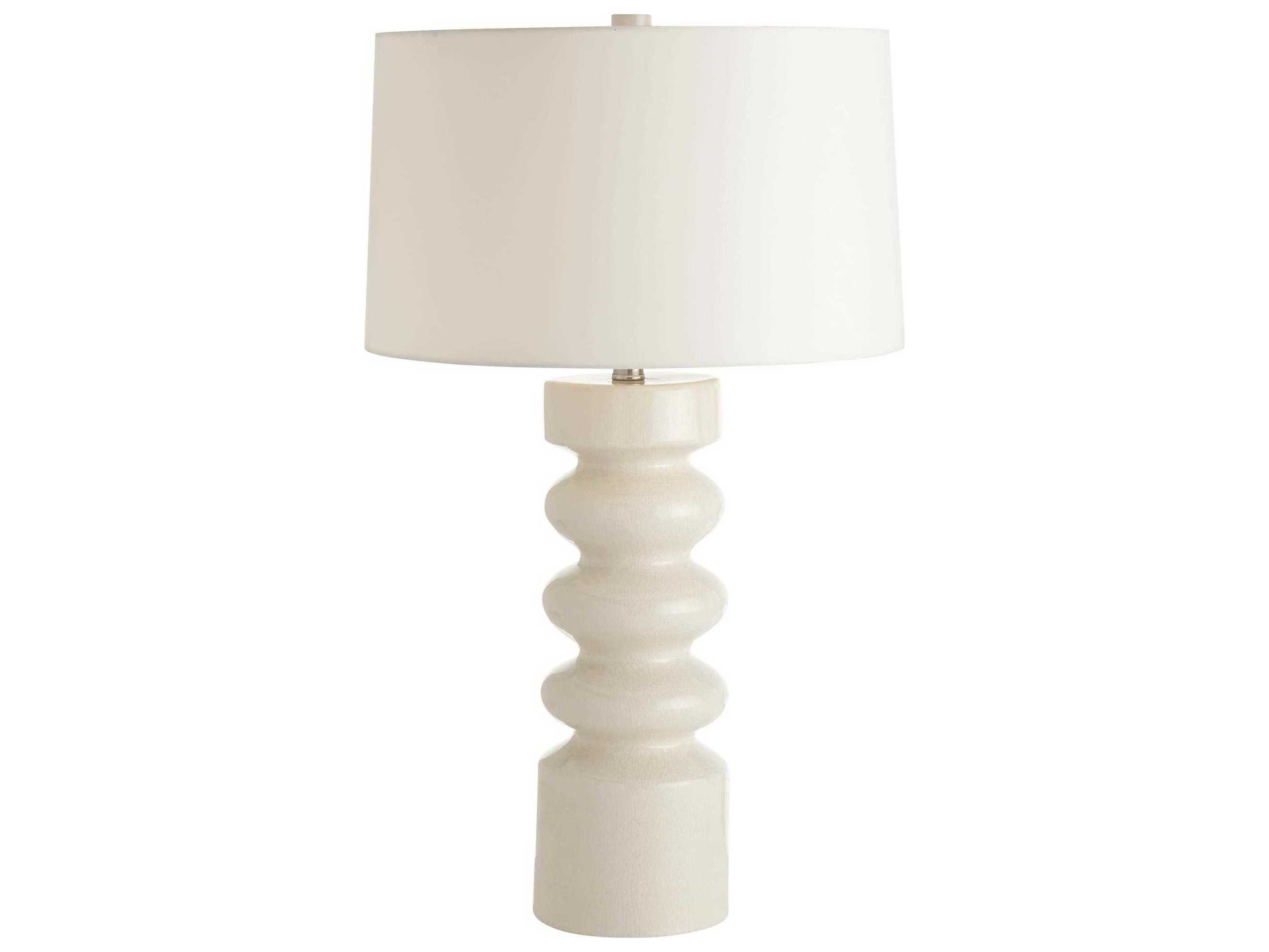 Arteriors Home Wheaton White Crackle Buffet Lamp