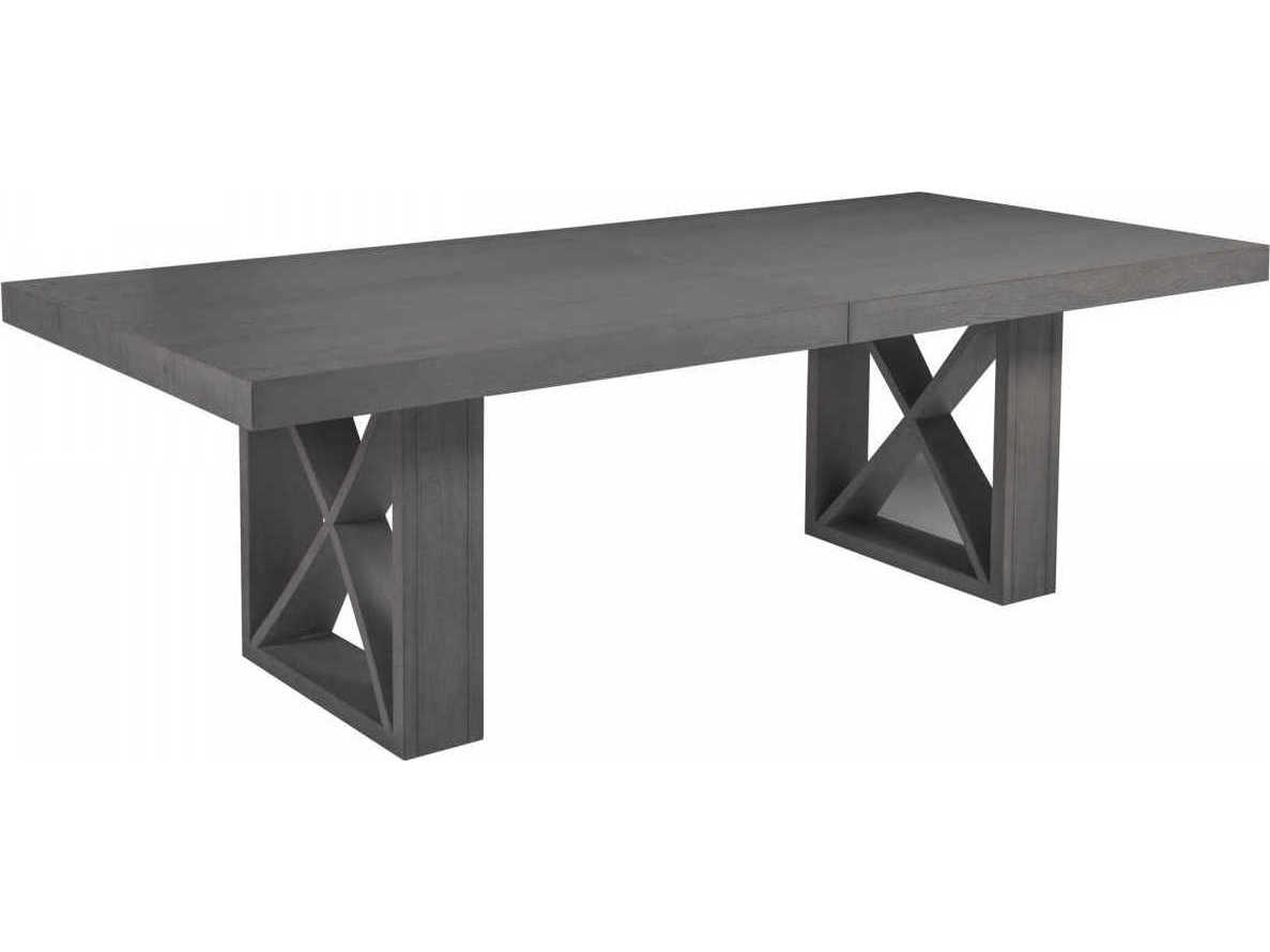 Artistica Appellation Extendable Rectangular Wood Gray Dining Table