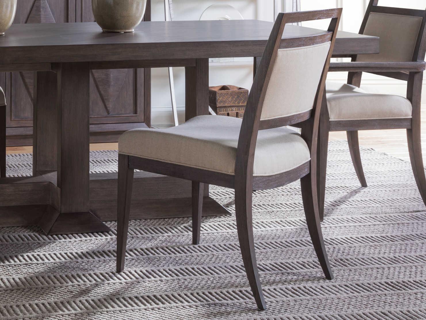 Artistica Cohesion Program Nico Hardwood Brown Upholstered Side Dining Chair