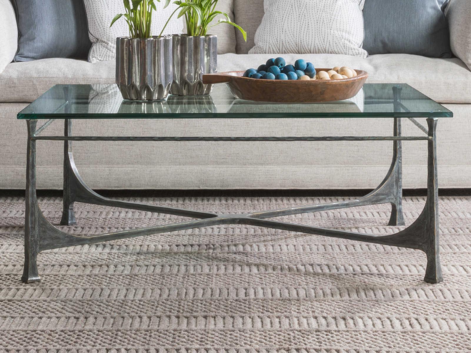 Artistica Metal Designs Bruno Rectangular Glass Cocktail Table