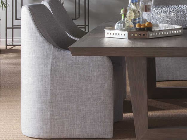 Artistica Riley Gray Upholstered Arm Dining Chair