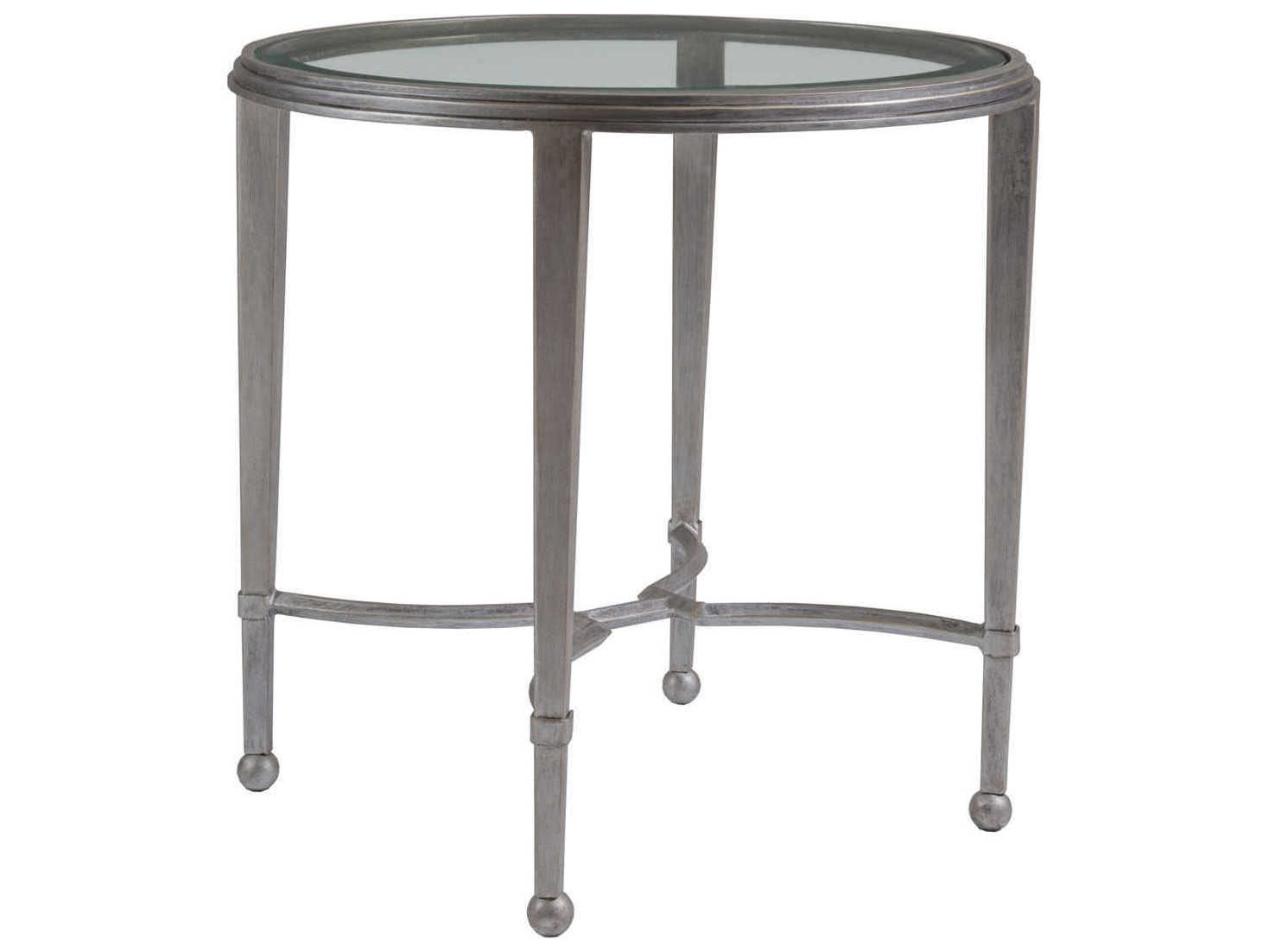 Artistica Sangiovese Round Glass End Table