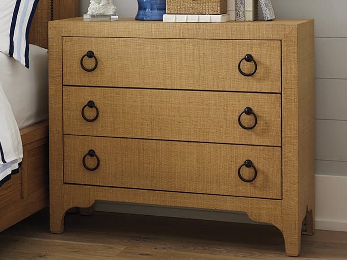 Barclay Butera Newport Balboa 3-Drawers Brown Chest Nightstand