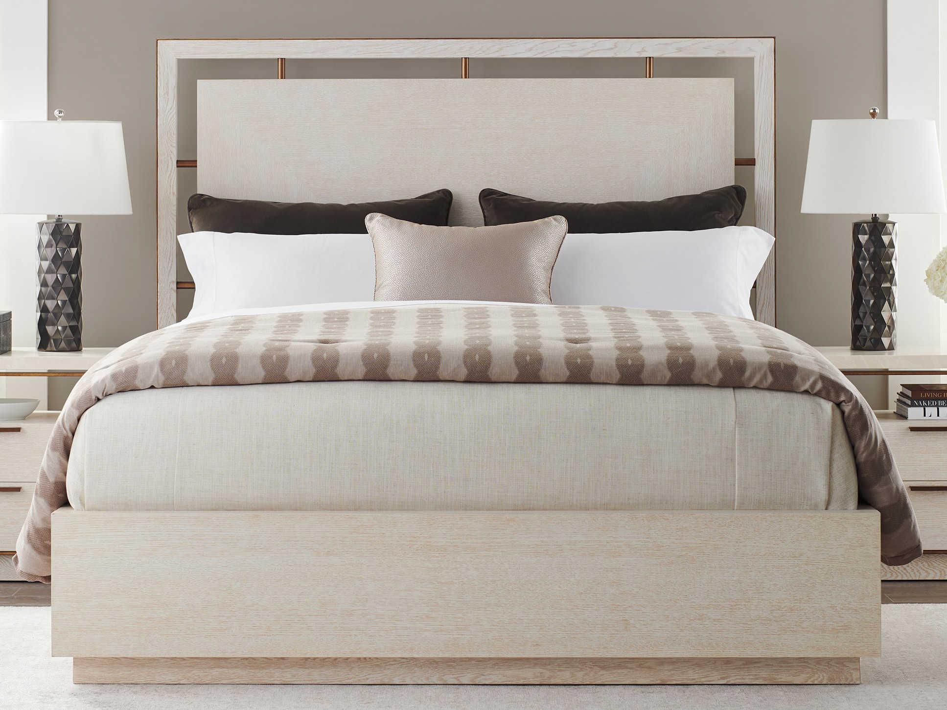 Barclay Butera Carmel Post Ranch White Wood California King Panel Bed