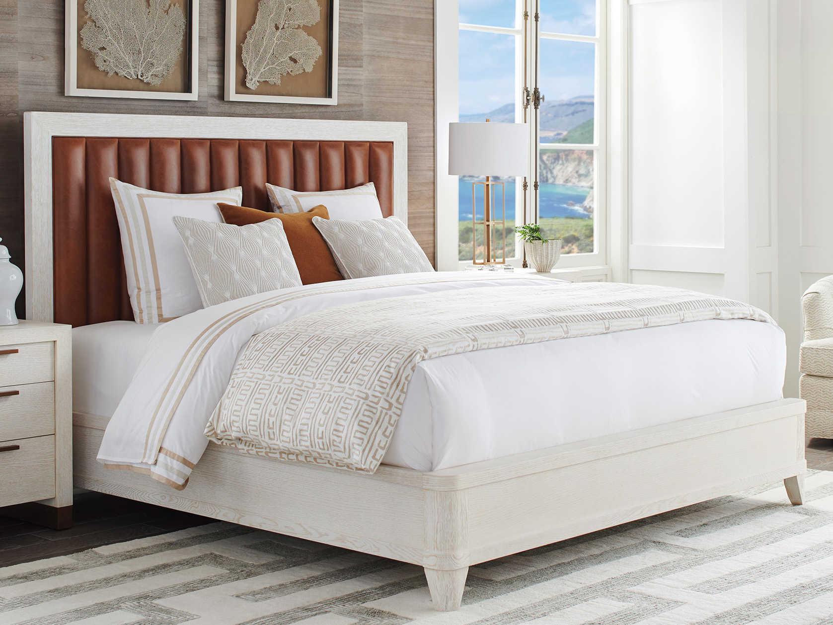 Barclay Butera Carmel Cambria Brown Wood California King Panel Bed