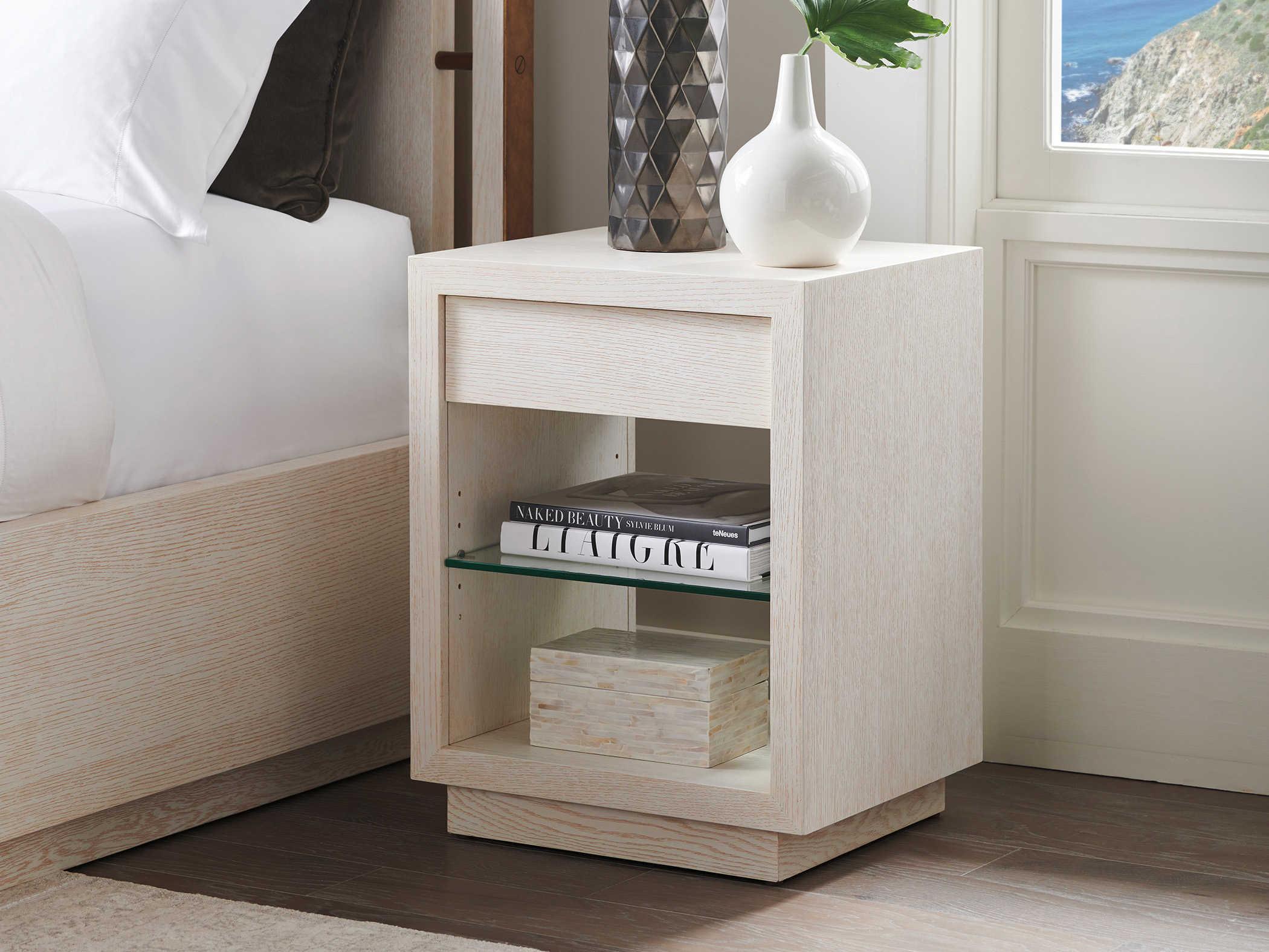 Barclay Butera Carmel Country Club 1-Drawer White Nightstand