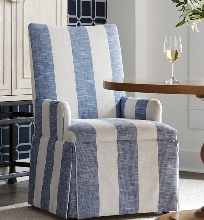 Barclay Butera Upholstery Mackenzie Beige Upholstered Arm Dining Chair