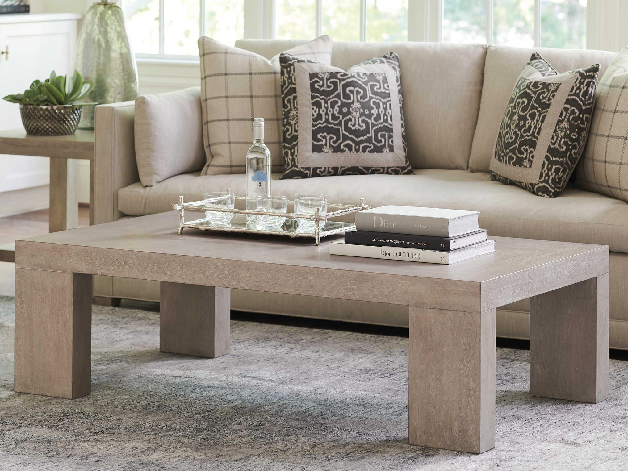 Barclay Butera Malibu Surfrider Rectangular Wood Cocktail Table