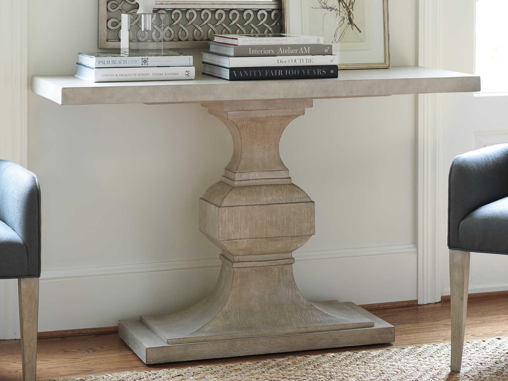 Barclay Butera Malibu Tivoli Rectangular Wood Warm Taupe Dune Console Table