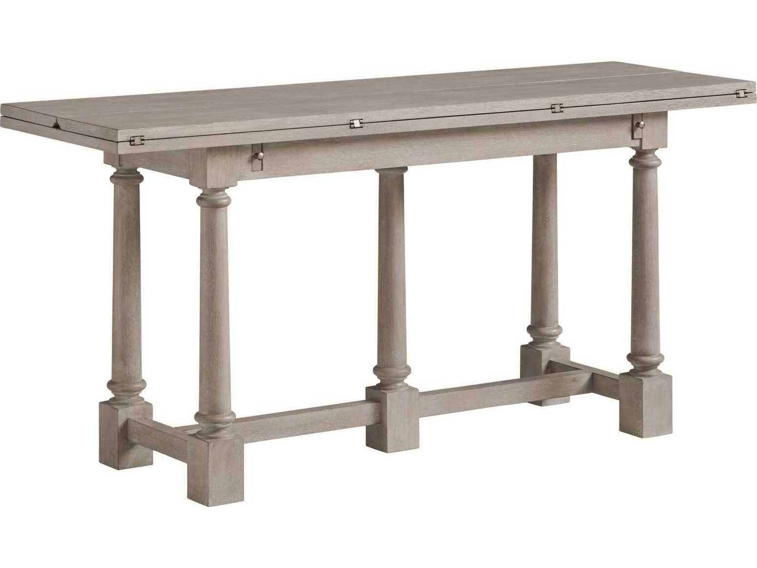Barclay Butera Malibu Andalusia Flip-Top Rectangular Wood Dune Console Table