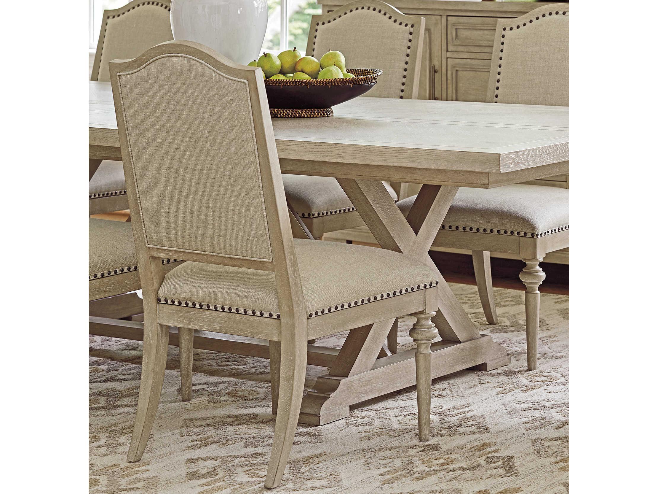 Barclay Butera Malibu Aidan Brown Upholstered Side Dining Chair