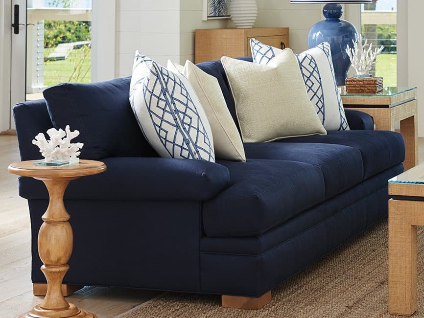 Barclay Butera Upholstery Maxwell Blue Upholstered Sofa